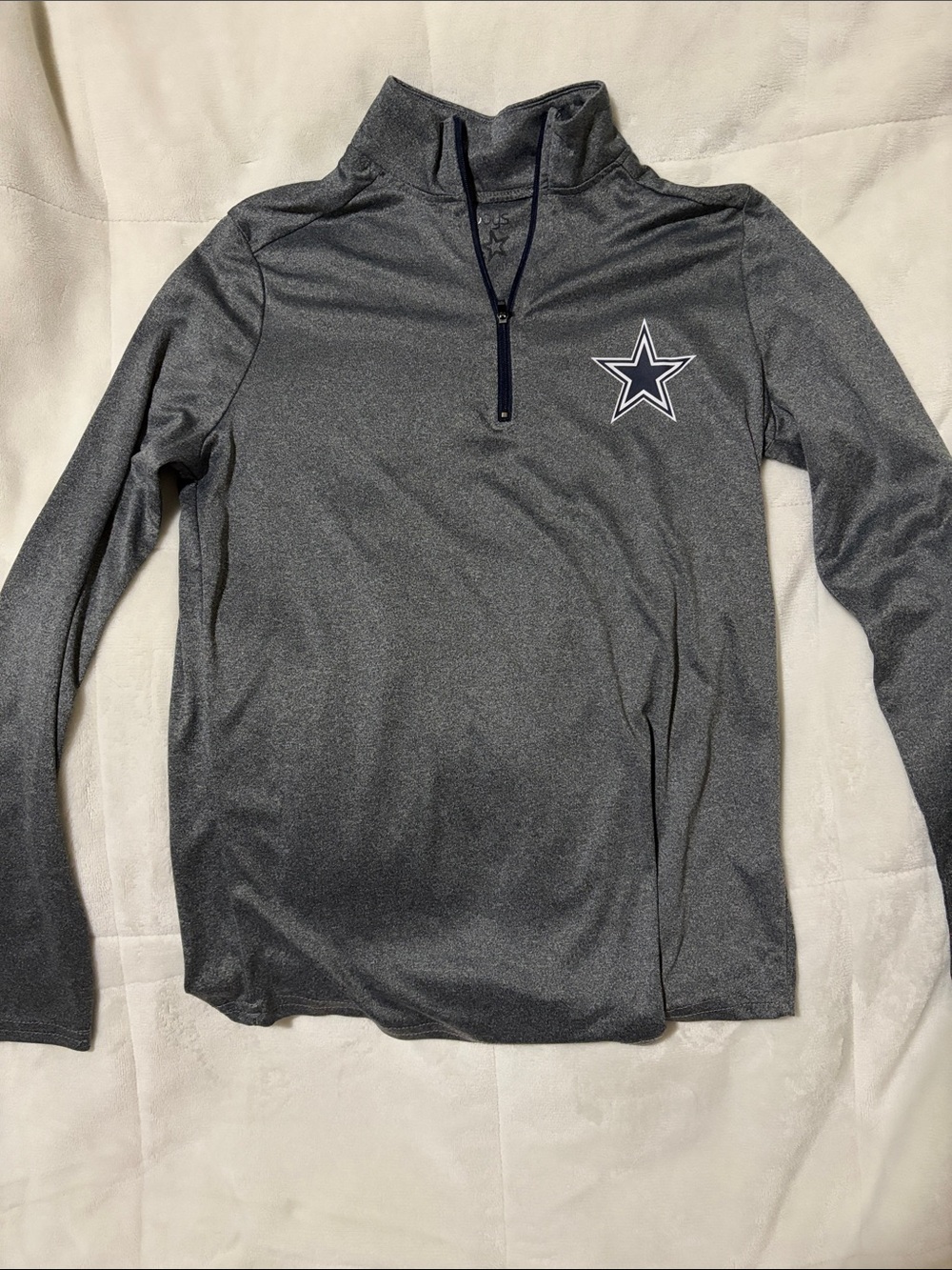 Dallas Cowboys Gray Quarter-Zip Pullover with Star Logo